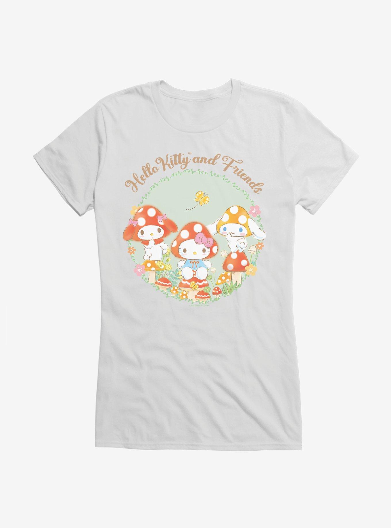 Hello Kitty And Friends Mushroom Garden Circle Portrait Girls T-Shirt, , hi-res