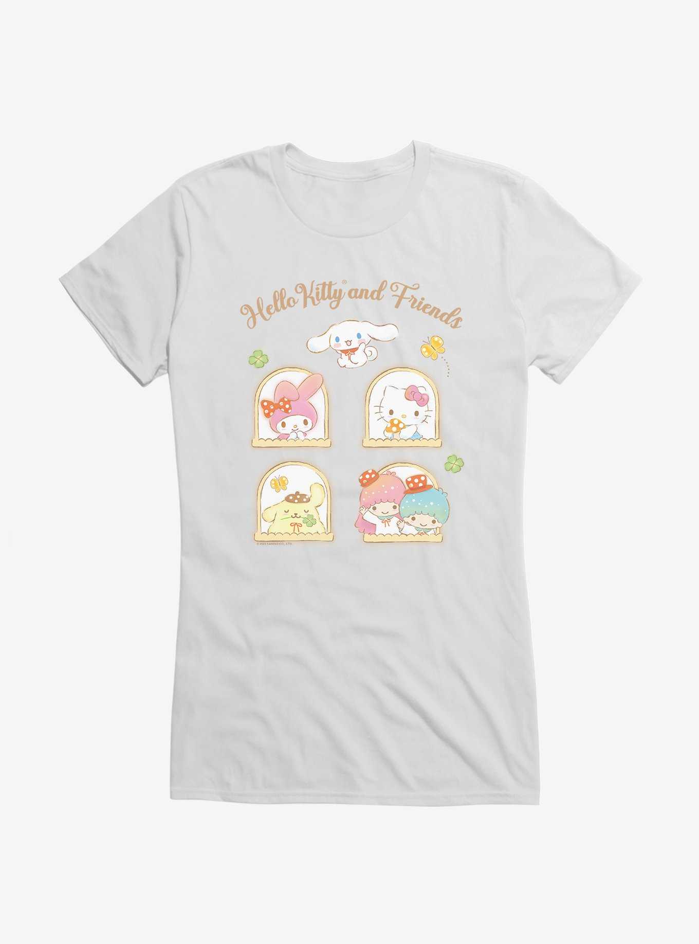 Hello Kitty And Friends Mushroom Garden Portrait Tiles Girls T-Shirt, , hi-res