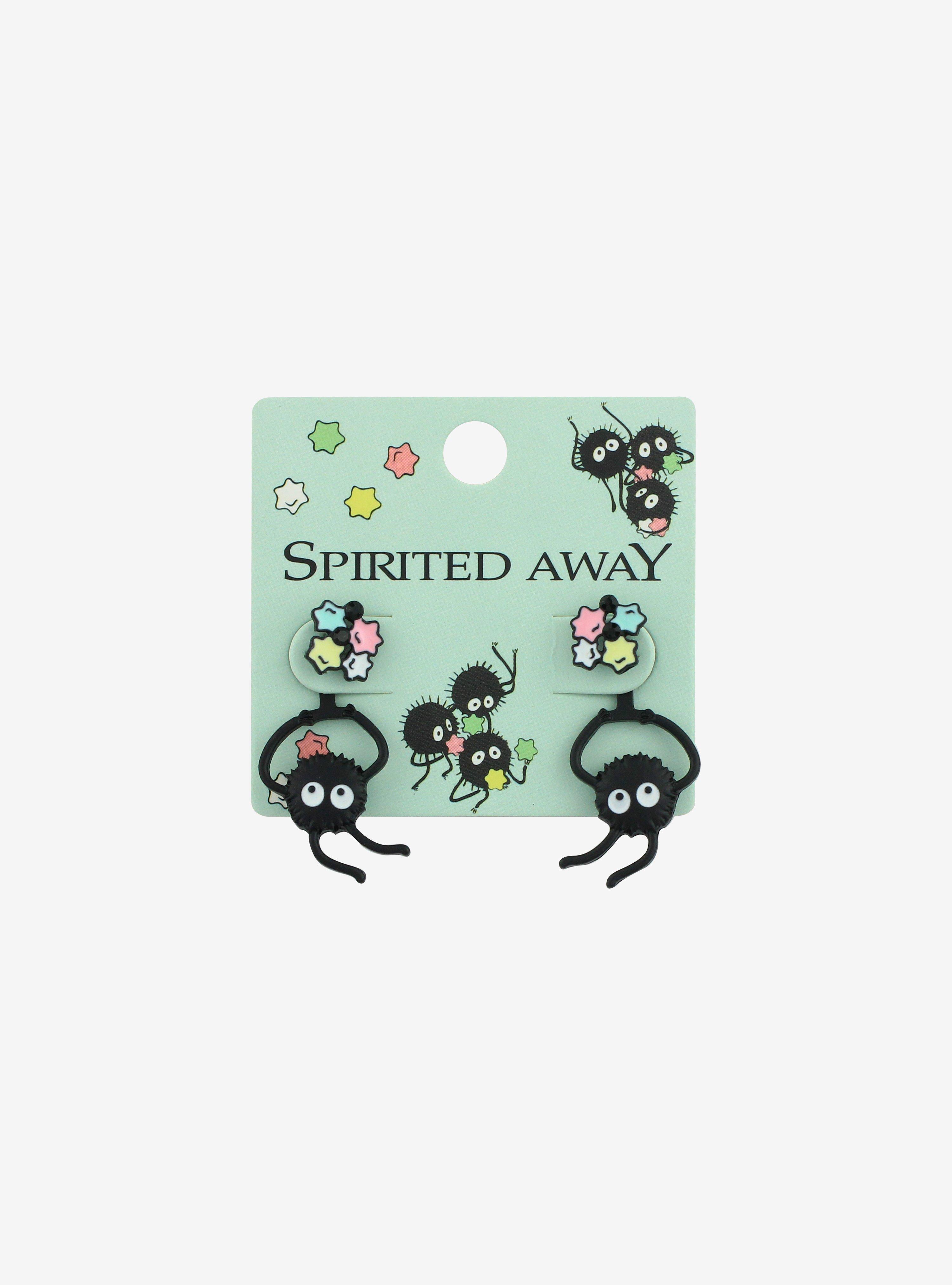 Studio Ghibli Spirited Away Soot Sprites Candy Front/Back Earrings