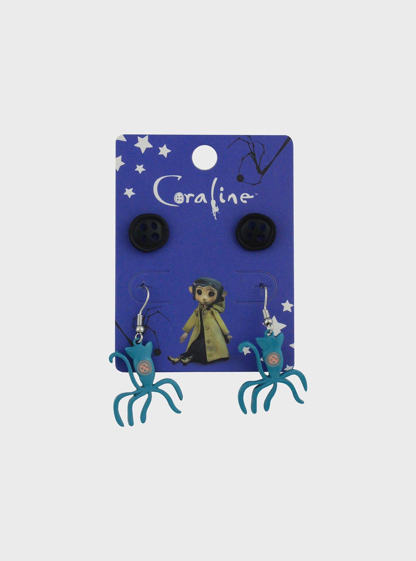 Coraline Buttons & Squid Earring Set, , hi-res