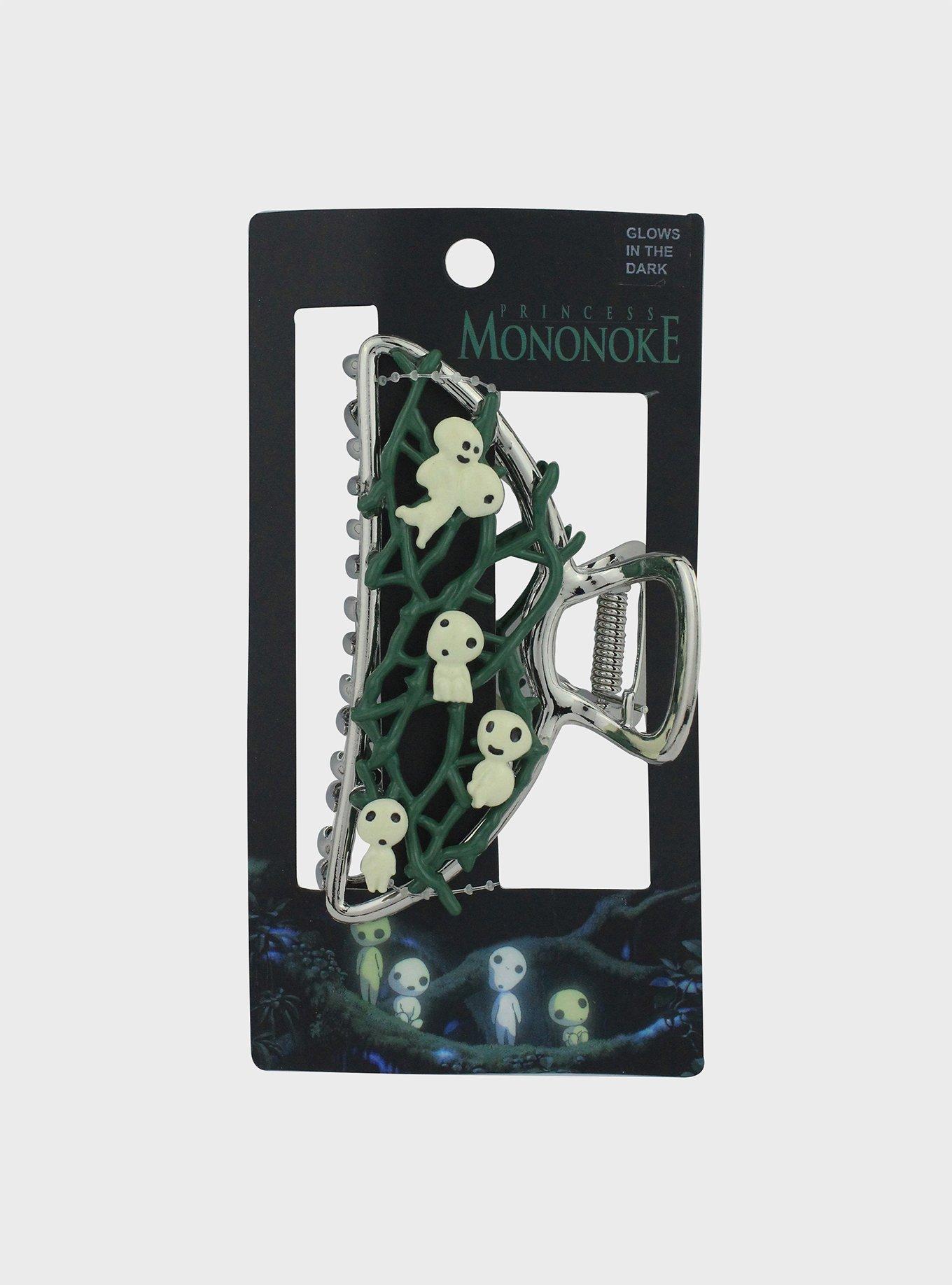 Studio Ghibli Princess Mononoke Kodama Hair Claw Clip Glow In The Dark NEW Studio Ghibli® Princess Mononoke Embroidered Glow-In-The  main image 2