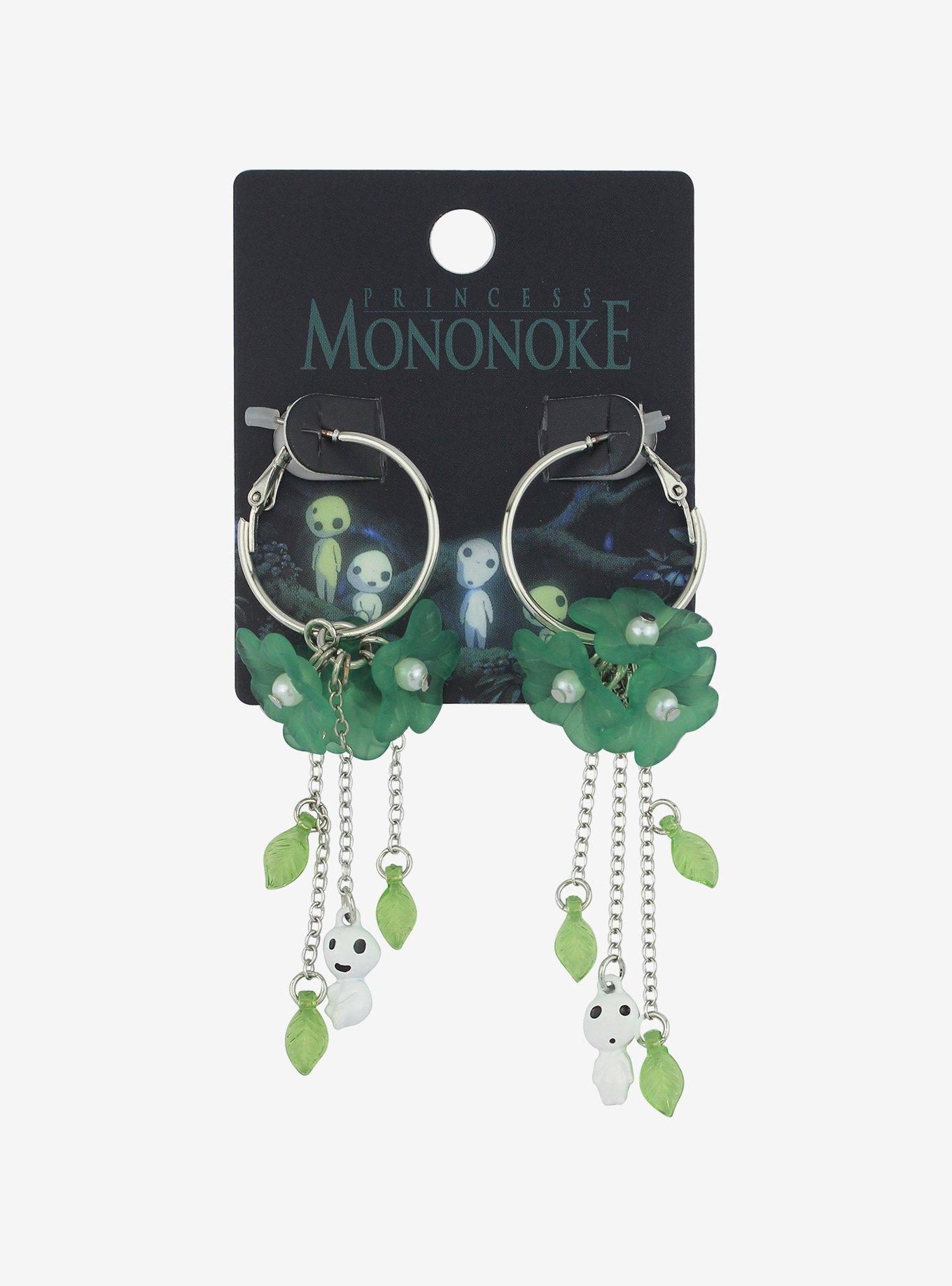 Studio Ghibli® Princess Mononoke Kodama Flower Hoop Earrings, , hi-res