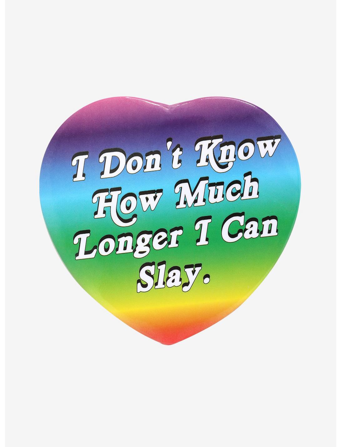 Slay Rainbow Heart 3 Inch Button, , hi-res