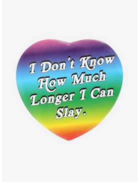 Slay Rainbow Heart 3 Inch Button, , hi-res