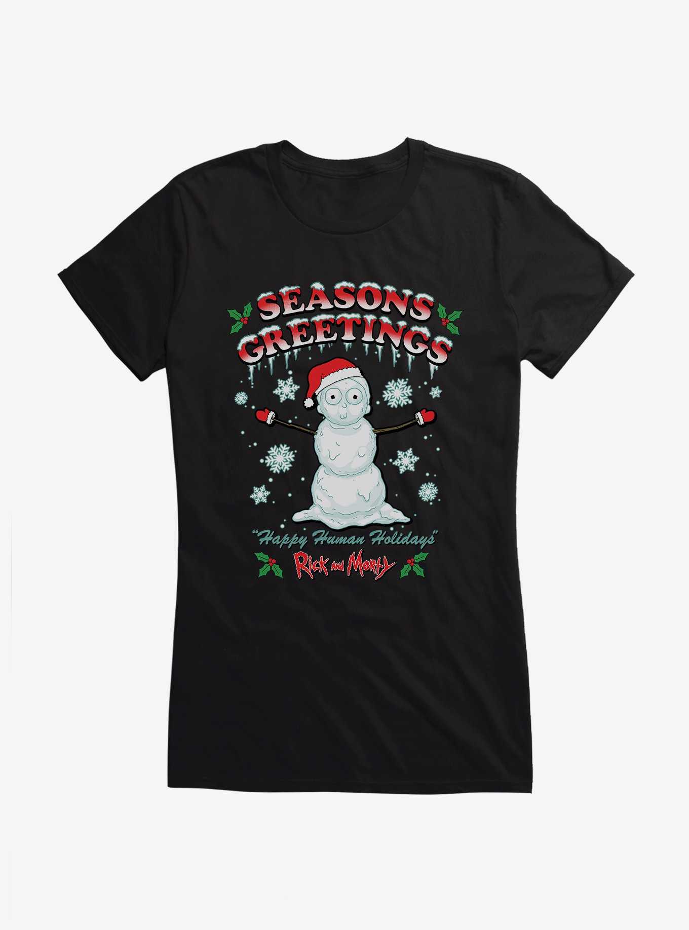 Rick & Morty Seasons Greetings Girls T-Shirt, , hi-res
