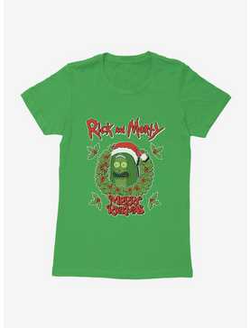 Rick & Morty Pickle Rick Merry Rickmas Womens T-Shirt, , hi-res