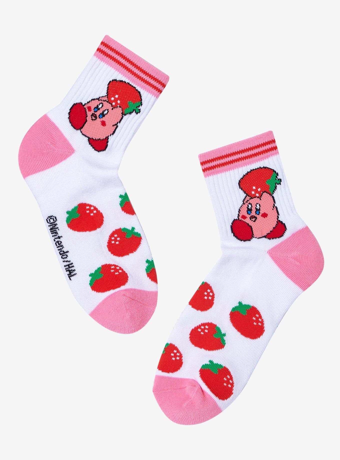Kirby Strawberry Varsity Ankle Socks, , hi-res