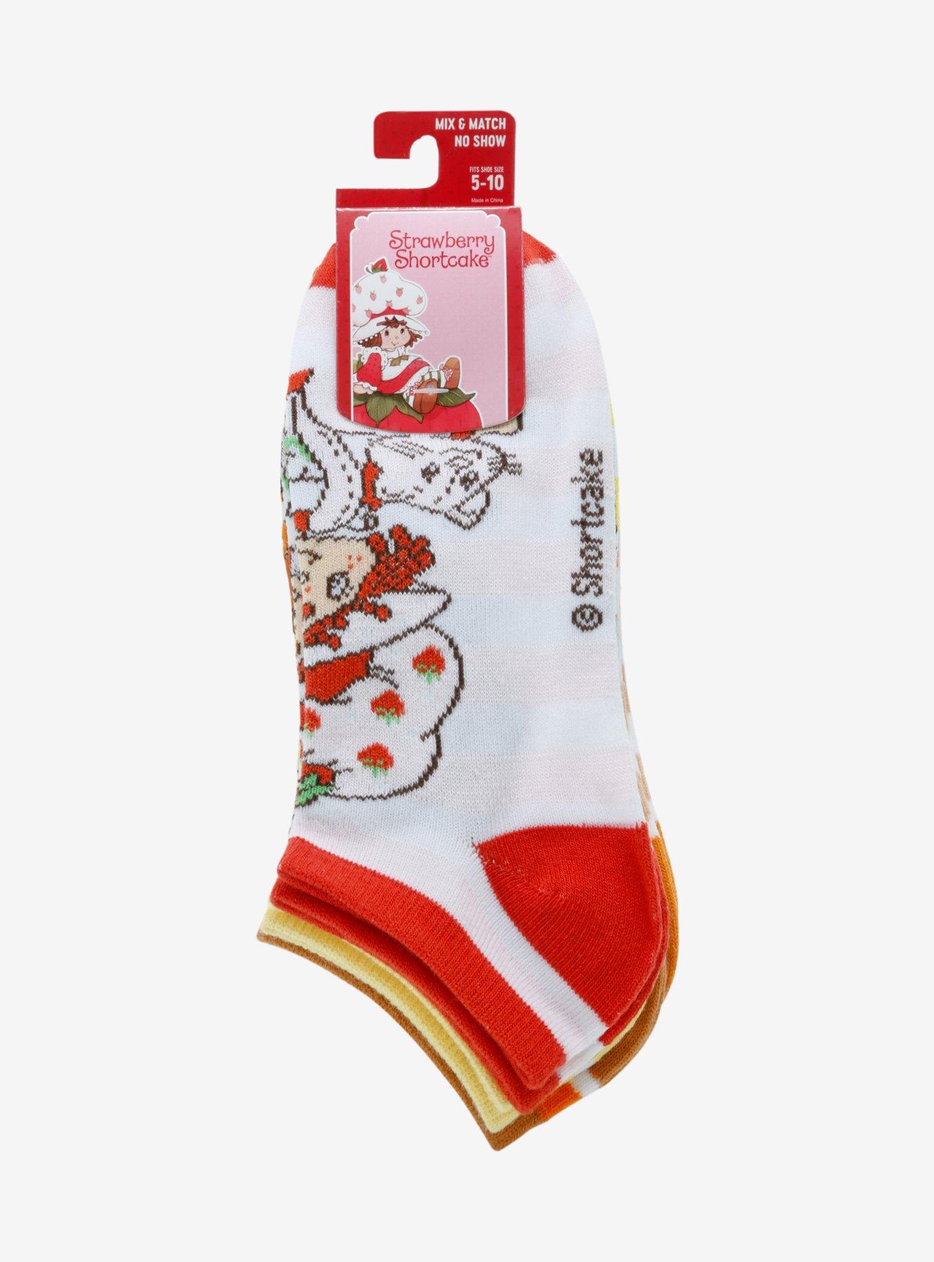 Strawberry Shortcake Friends Stripe No-Show Socks 5 Pair, , hi-res