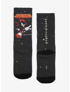 Sonic The Hedgehog Shadow Speckled Crew Socks, , hi-res