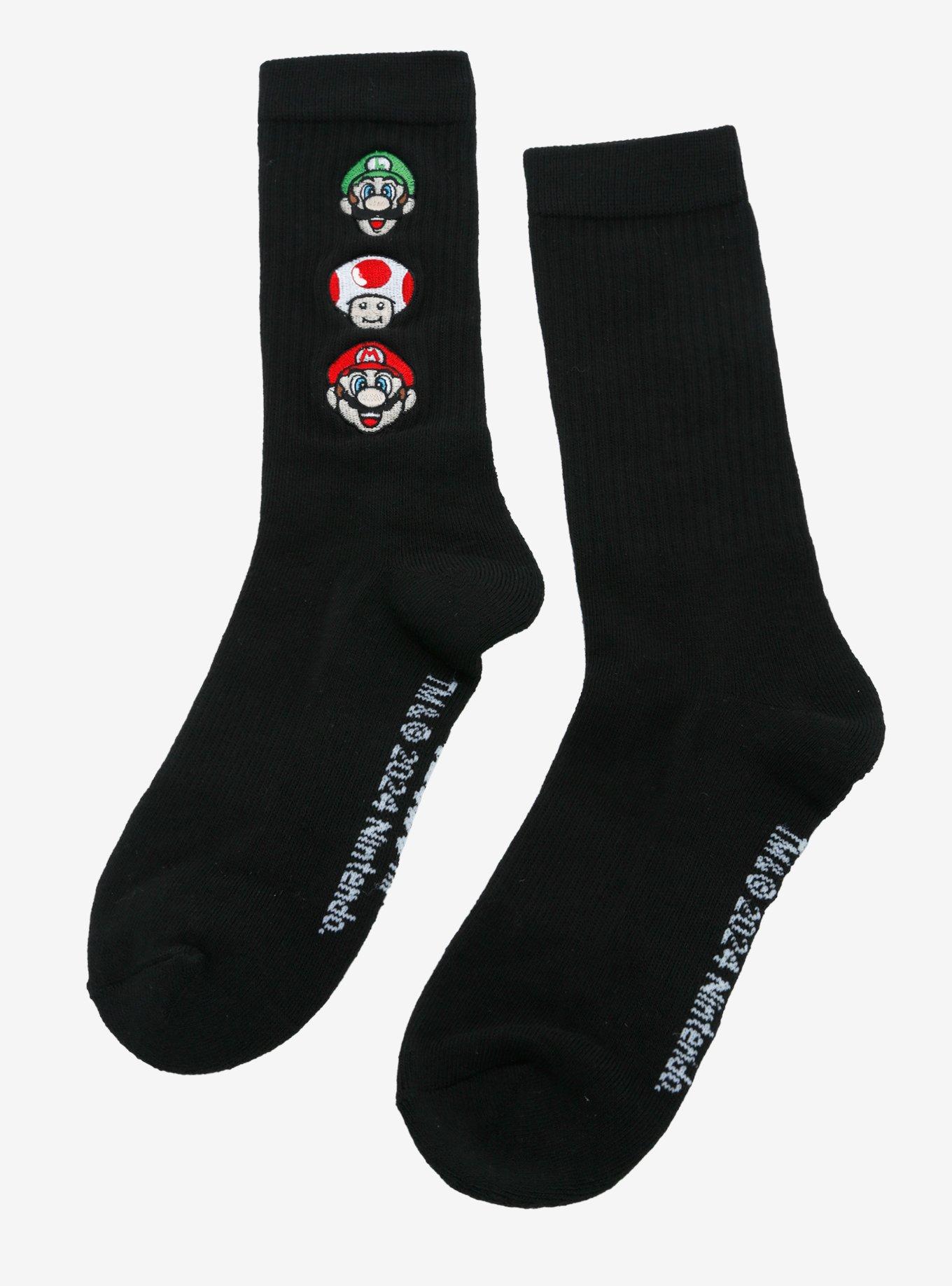 Super Mario Trio Patch Crew Socks, , hi-res