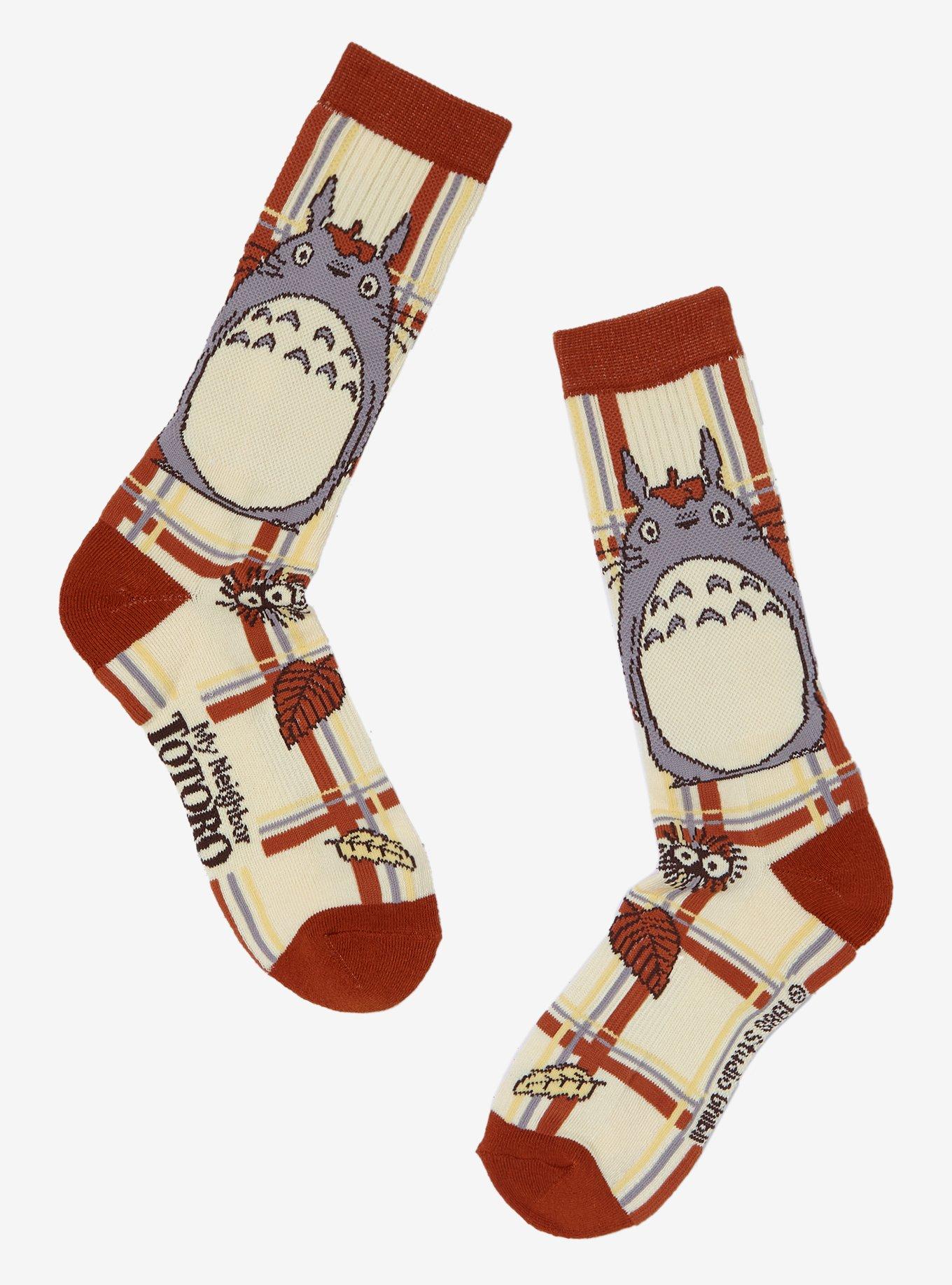 Studio Ghibli® My Neighbor Totoro Autumn Plaid Crew Socks, , hi-res