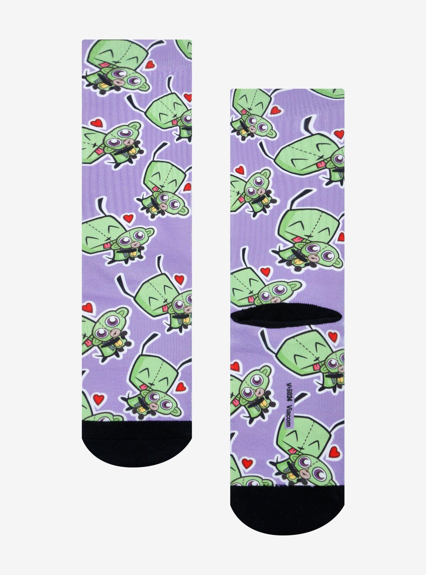 Invader Zim GIR Monkey Crew Socks, , hi-res