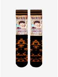 One Piece Luffy Live Action Wanted Poster Crew Socks, , hi-res