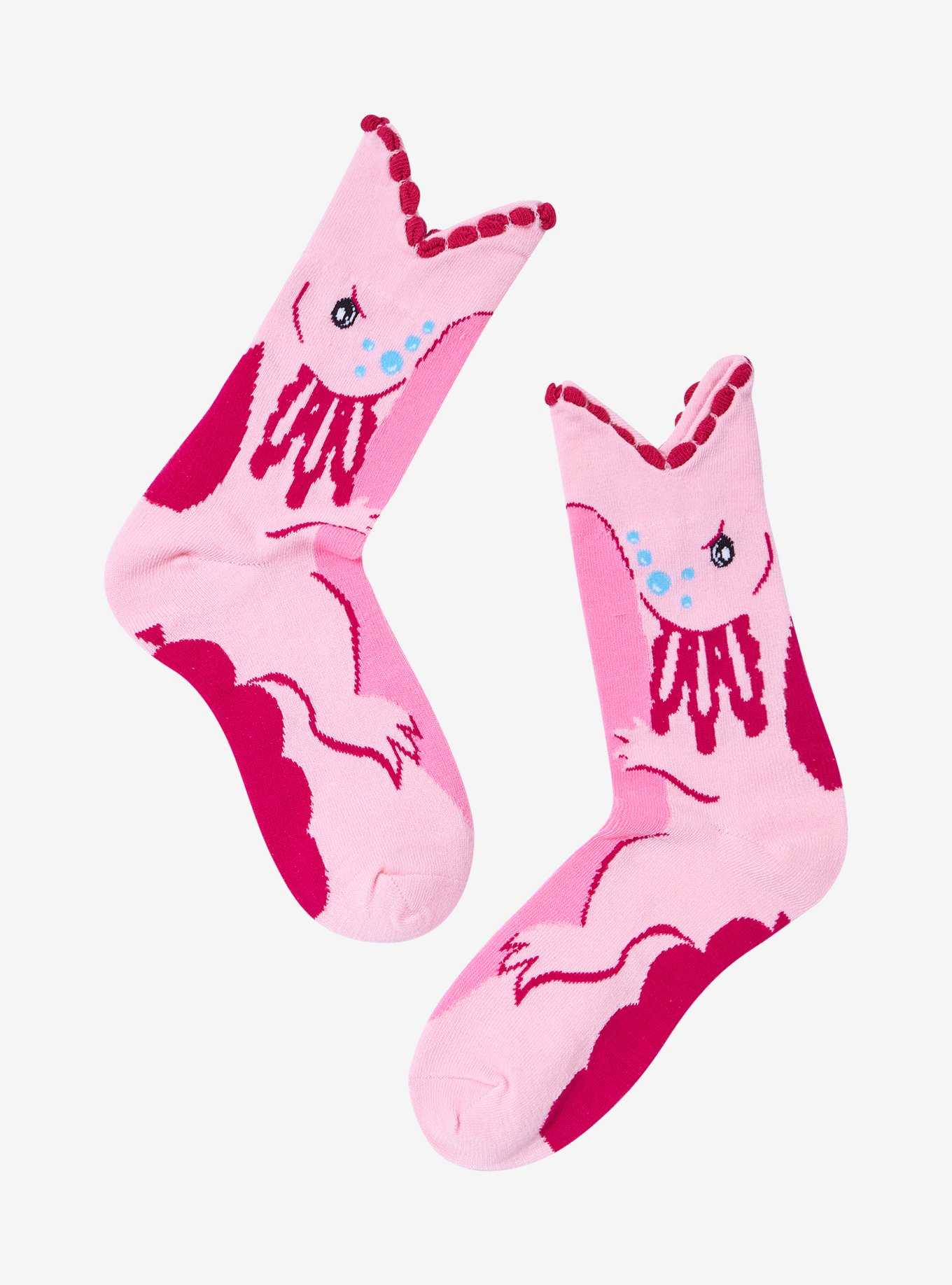 Axolotl Bite Crew Socks, , hi-res