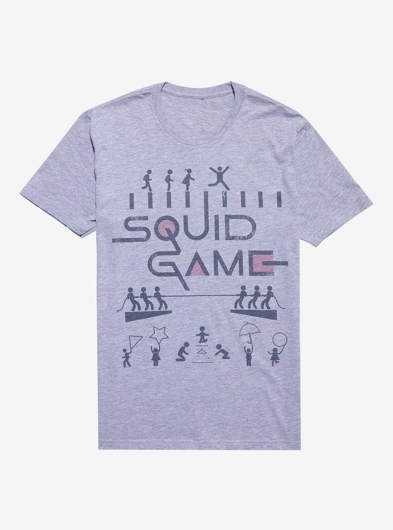 Squid Game Icons T-Shirt, GREY HEATHER, hi-res