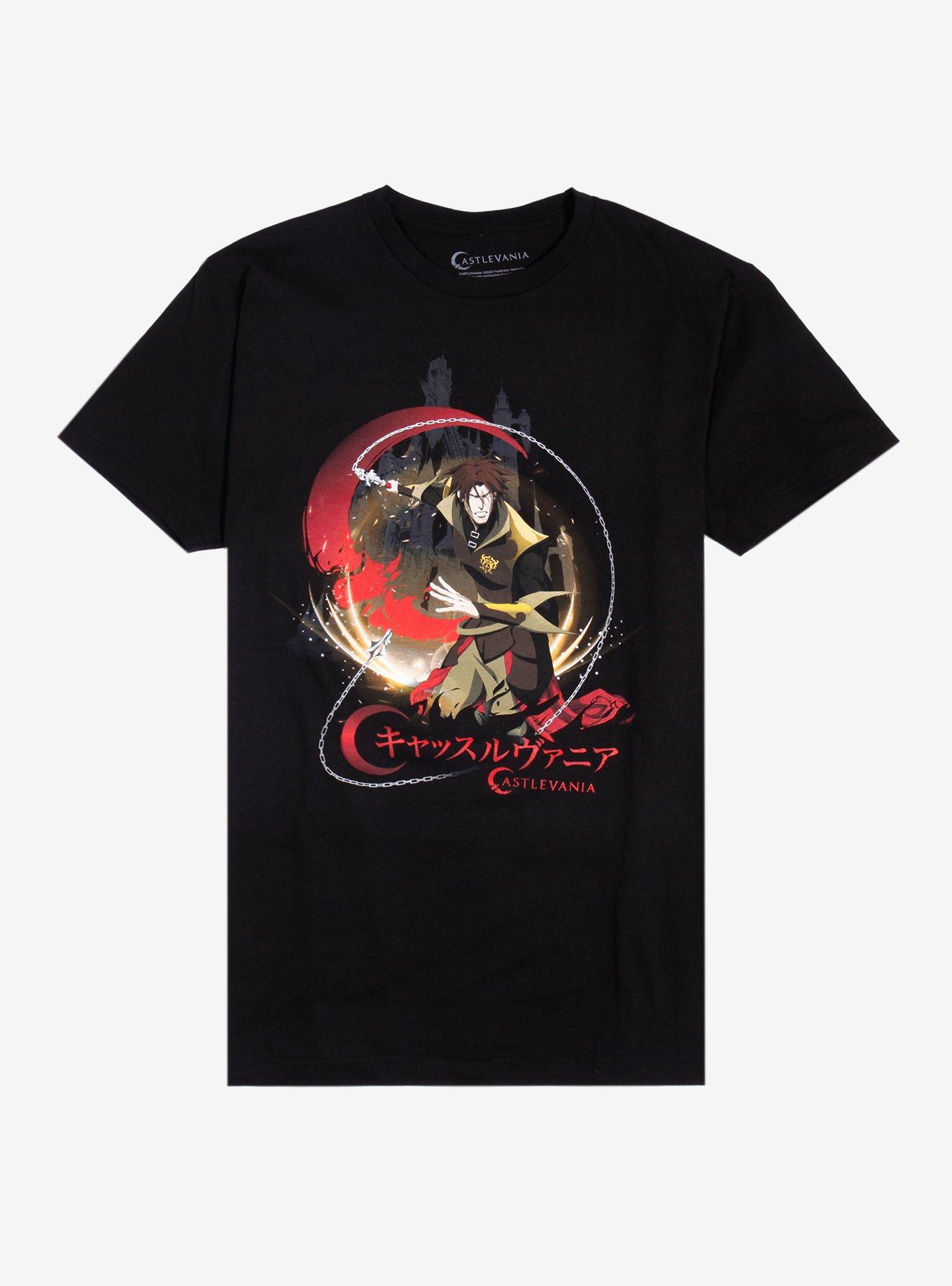 Castlevania Trevor Belmont Chain Whip T-Shirt, BLACK, hi-res