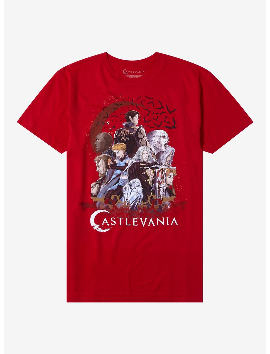 Castlevania Bats Group T-Shirt, RED, hi-res