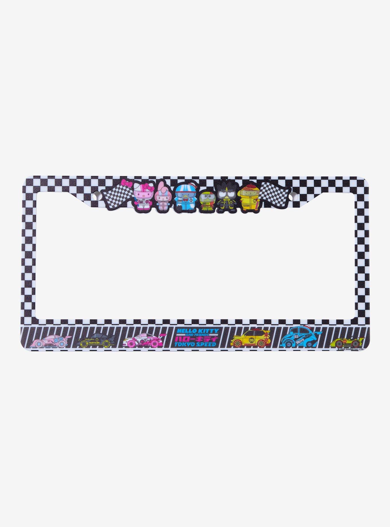 Sanrio Hello Kitty and Friends Racing Checkered License Plate Frame - BoxLunch Exclusive, , hi-res