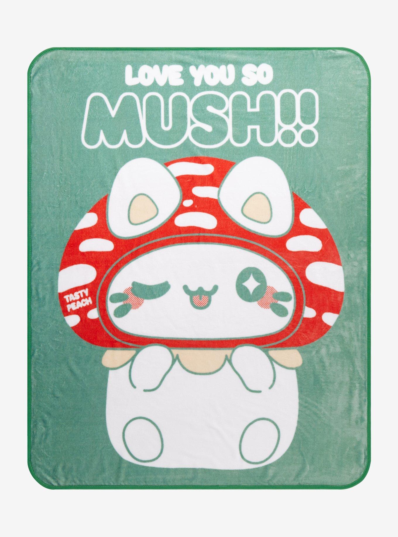 Aurora Tasty Peach Meowchi Mushroom Cat Fleece Throw - BoxLunch Exclusive, , hi-res