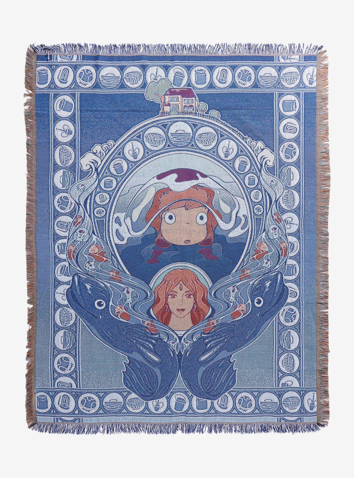 Studio Ghibli Ponyo & Granmamare Portrait Tapestry Throw Studio Ghibli Ponyo & Granmamare Portrait Tapestry Throw