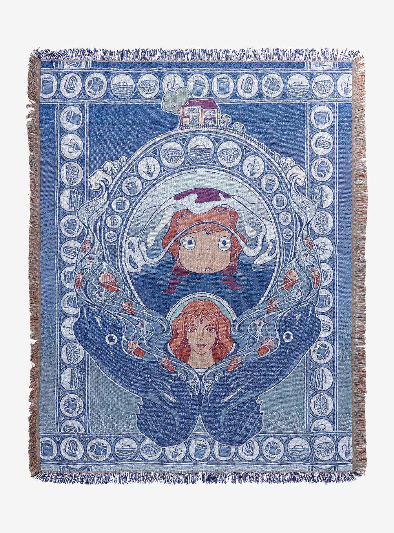 Studio Ghibli Ponyo & Granmamare Portrait Tapestry Throw - BoxLunch Exclusive, , hi-res