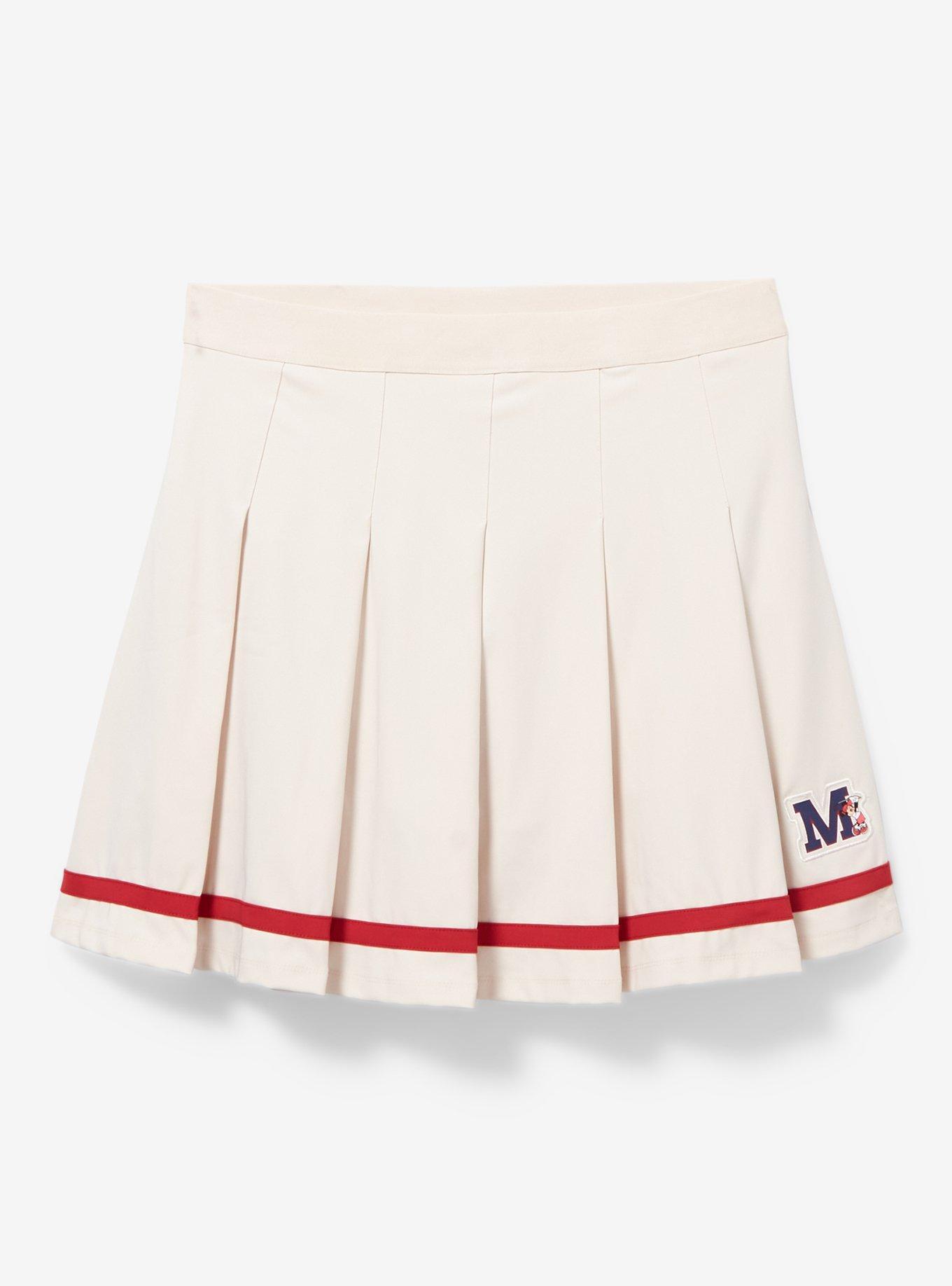 Disney Minnie Mouse Initial Pleated Golf Skirt Plus Size, IVORY, hi-res