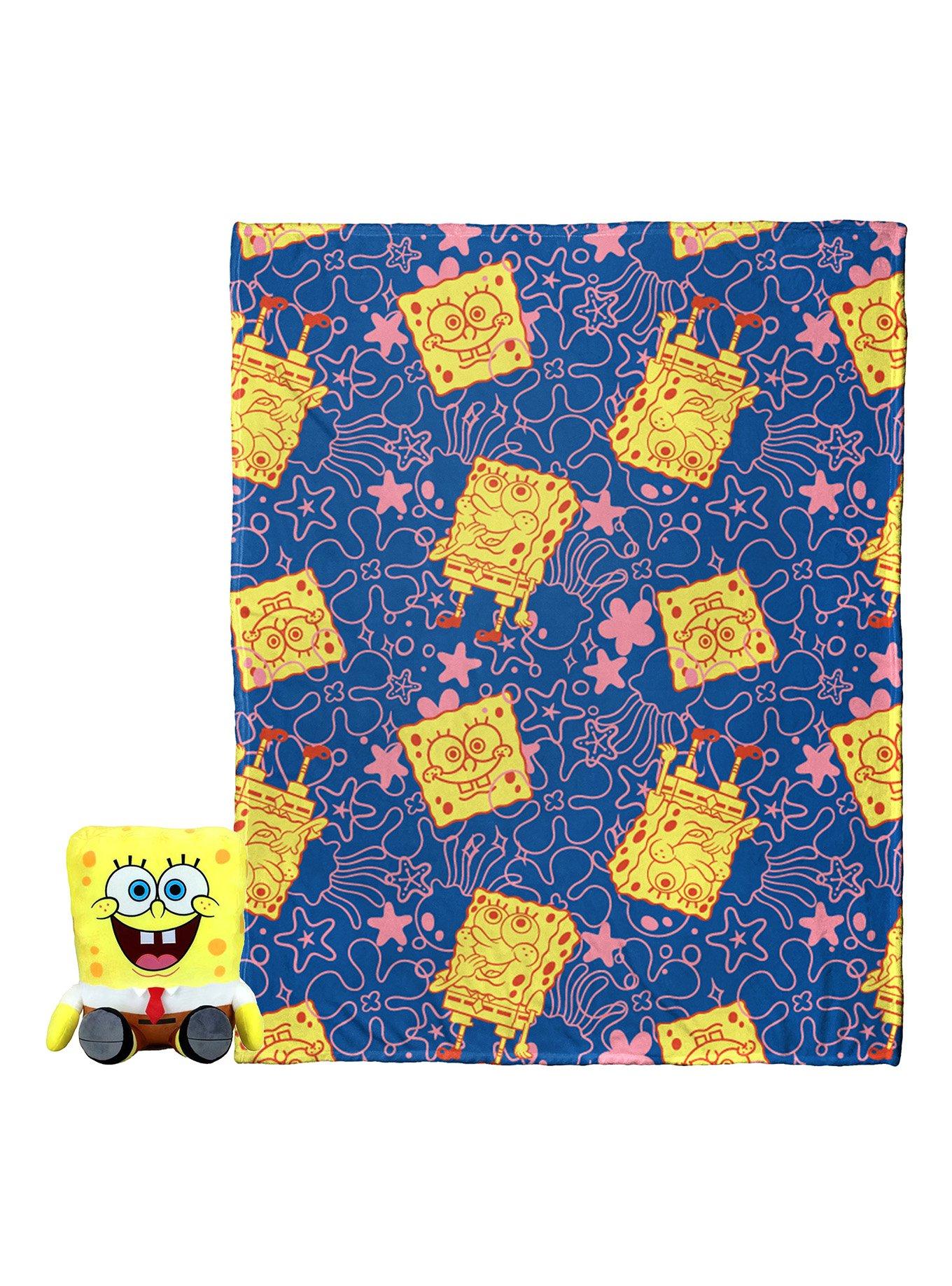 SpongeBob SquarePants Character Hugger Pillow And Silk Touch Throw Set, , hi-res