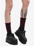 Black & Red Star Slouch Socks, , hi-res