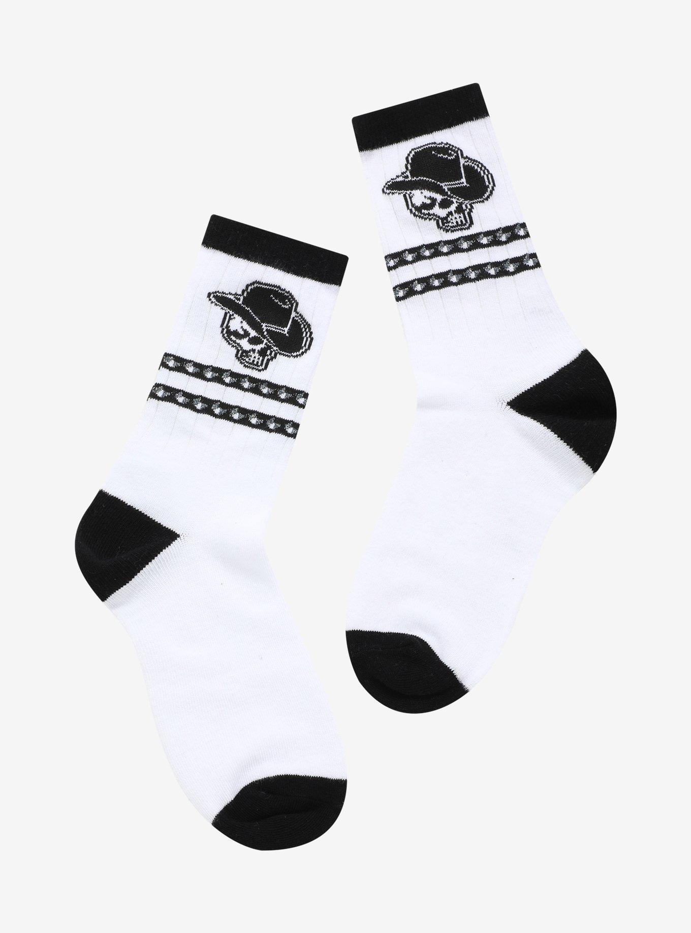 Cowboy Skull Varsity Crew Socks, , hi-res