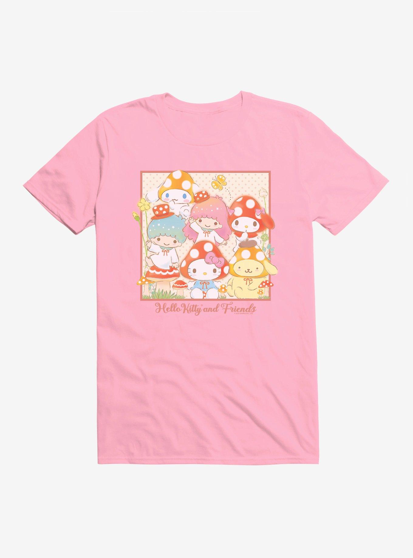 Hello Kitty And Friends Mushroom Hats Portrait T-Shirt, , hi-res