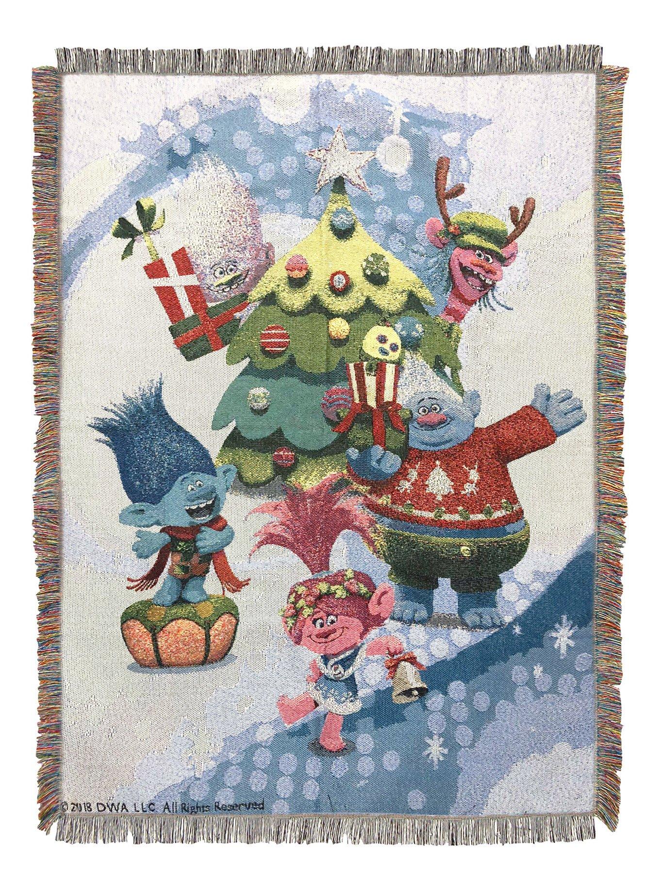 Trolls Holiday Time Woven Tapestry, , hi-res