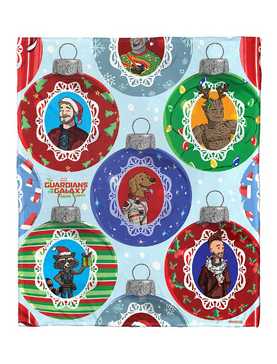Marvel Guardians Of The Galaxy Holiday Special Ornaments Silk Touch Throw Blanket, , hi-res