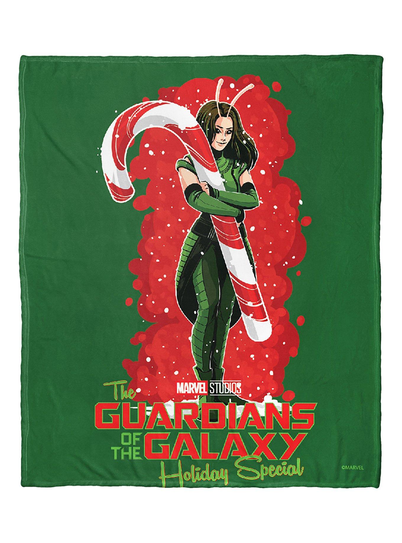 Marvel Guardians Of The Galaxy Holiday Special Candy Cane Mantis Silk Touch Throw Blanket, , hi-res