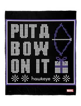 Marvel Hawkeye Put A Bow On It Silk Touch Throw Blanket, , hi-res
