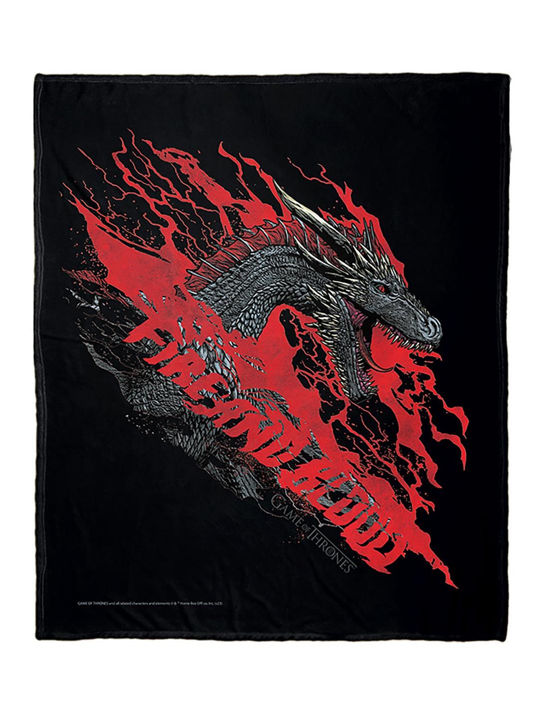 Game Of Thrones Fire And Blood Silk Touch Throw Blanket, , hi-res