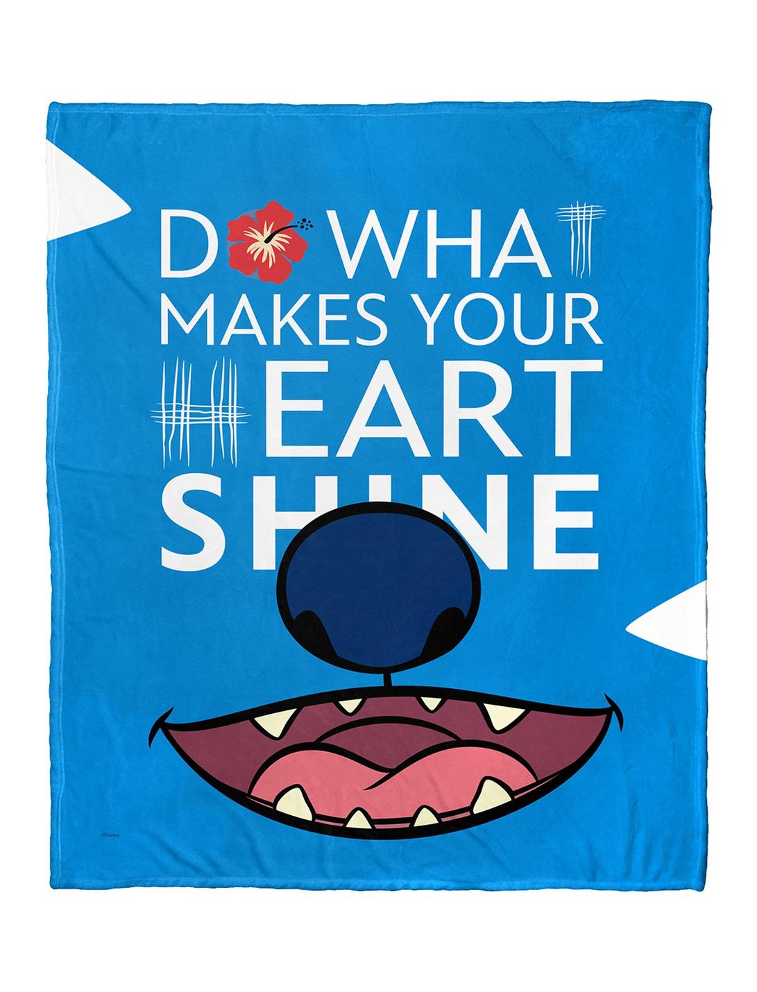 Disney100 Lilo And Stitch What Makes Your Heart Shine Silk Touch Throw, , hi-res