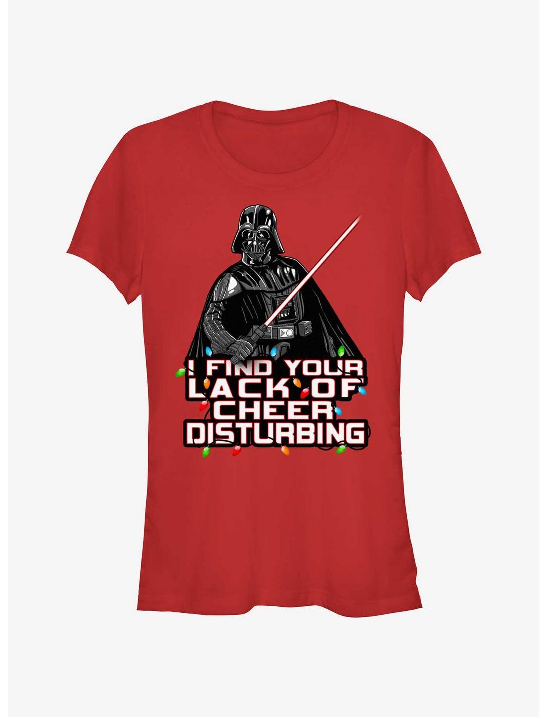 Star Wars Vader I Find Your Lack Of Cheer Disturbing Girls T-Shirt, RED, hi-res