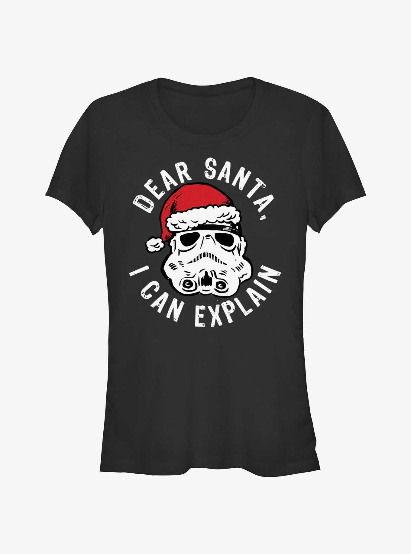 Star Wars Trooper Dear Santa I Can Explain Girls T-Shirt, BLACK, hi-res