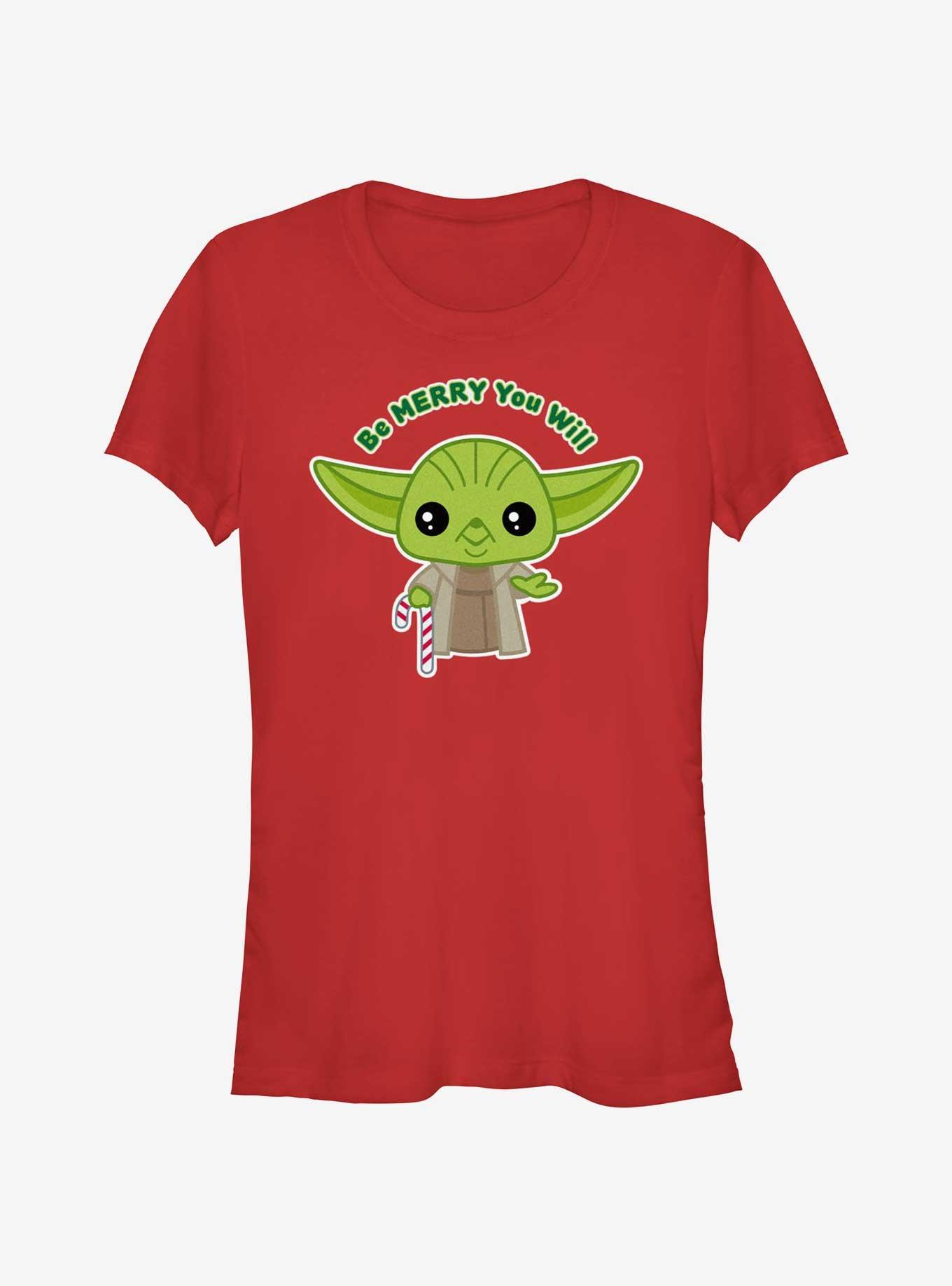 Star Wars Yoda Be Merry You Will Girls T-Shirt, , hi-res