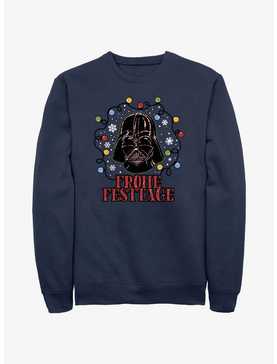 Star Wars Vader Lights Happy Holidays In German Sweatshirt, , hi-res