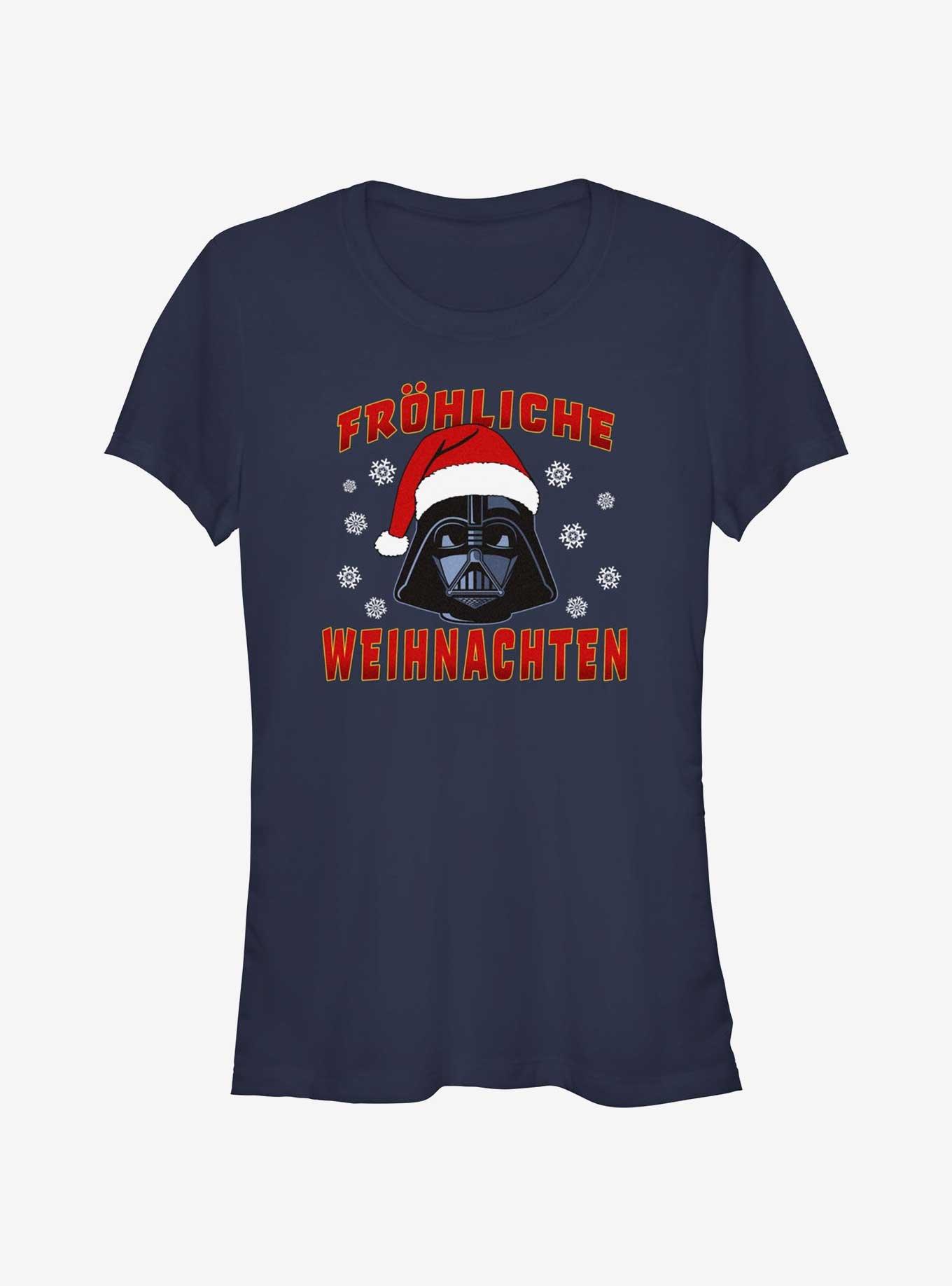 Star Wars Santa Vader Merry Christmas In German Girls T-Shirt, , hi-res