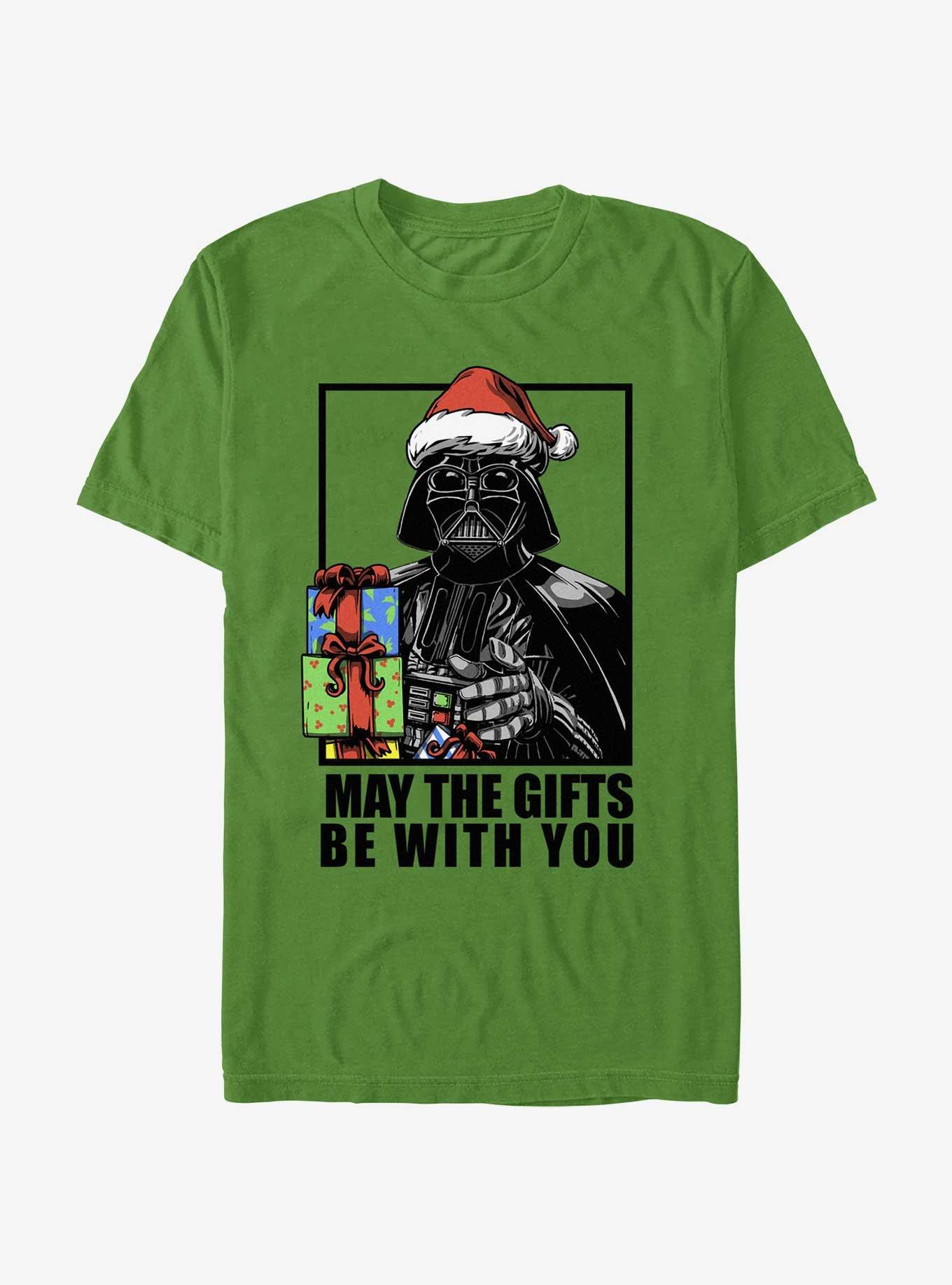 Star Wars Vader May The Gifts Be With You T-Shirt, KELLY, hi-res