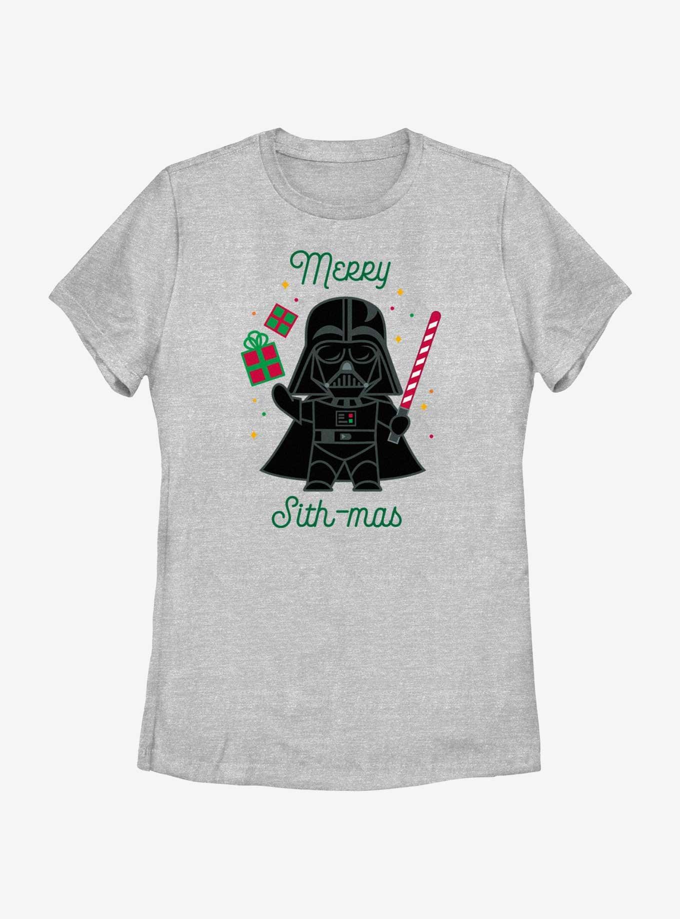 Star Wars Merry Sith-Mas Vader Womens T-Shirt, ATH HTR, hi-res