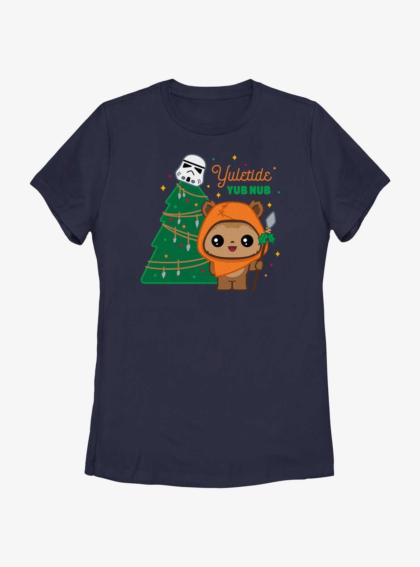 Star Wars Yuletide Yub Nub Womens T-Shirt, NAVY, hi-res