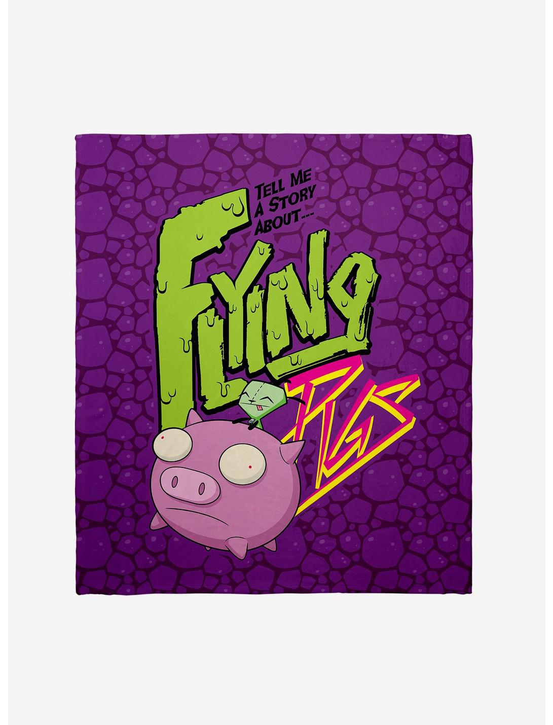 Invader Zim Story About Flying Pigs Throw Blanket, , hi-res
