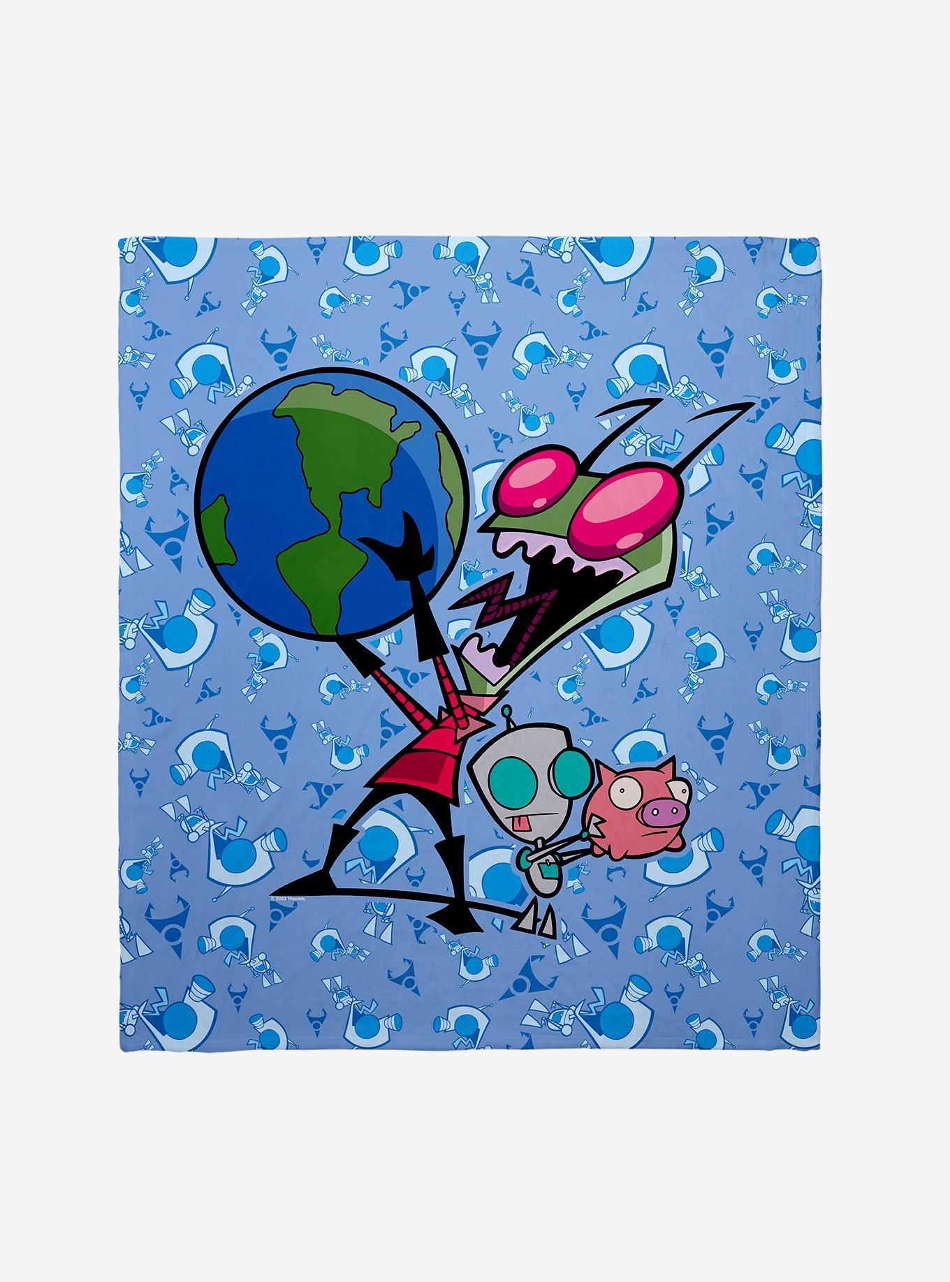 Invader Zim GIR & Zim Plans Throw Blanket, , hi-res