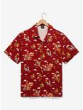 Disney Mickey Mouse & Friends Western Allover Print Button-Up - BoxLunch Exclusive, BURGUNDY, hi-res