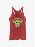 Star Wars Yoda Be Merry You Will Girls Tank, RED HTR, hi-res