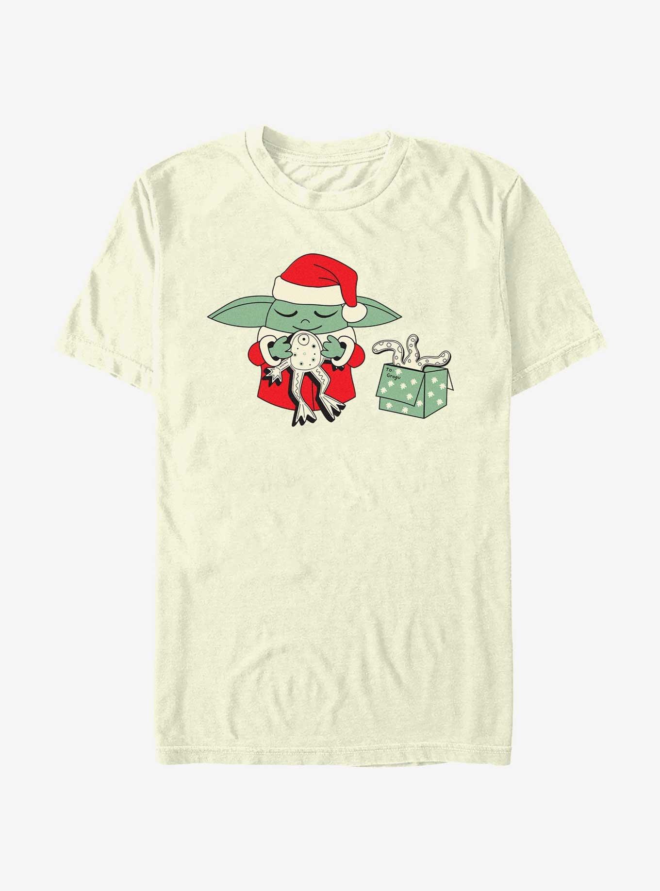 Star Wars The Mandalorian Santa Grogu Froggy Present T-Shirt, , hi-res