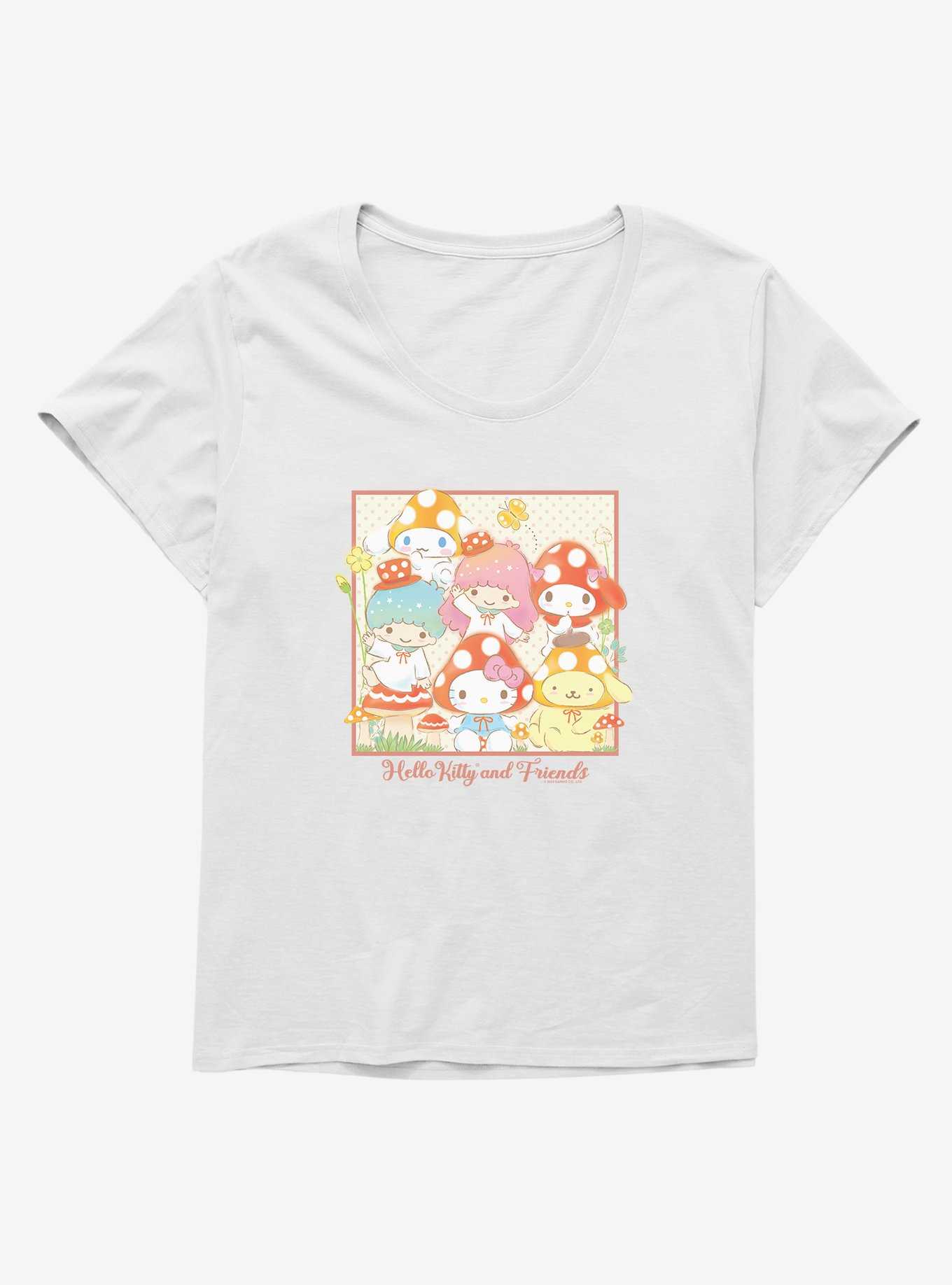 Hello Kitty And Friends Mushroom Hats Portrait Girls T-Shirt Plus Size, , hi-res